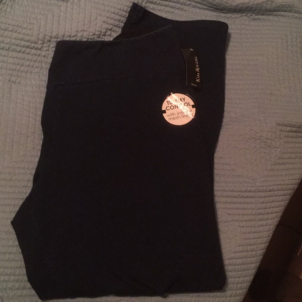 NEW Kim Rogers dark wash French terry pants 3x